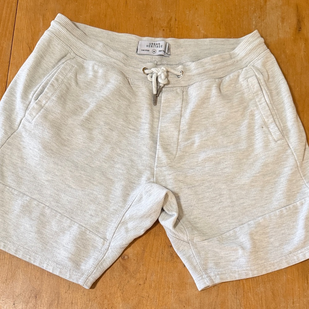 Urban Heritage Men's Light Heather Gray Athletic Drawstring Shorts